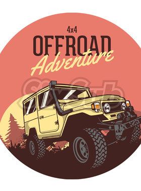4X4 OFFROAD adventure 冒险穿越越野改装车贴贴花#1220镭射