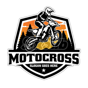 高赛滑胎越野MOTOCROSS摩托车队反光镭射水晶胶车贴#14102