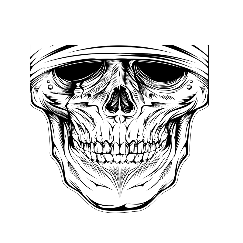 木乃伊头骨摩托车挡风贴纸贴花
