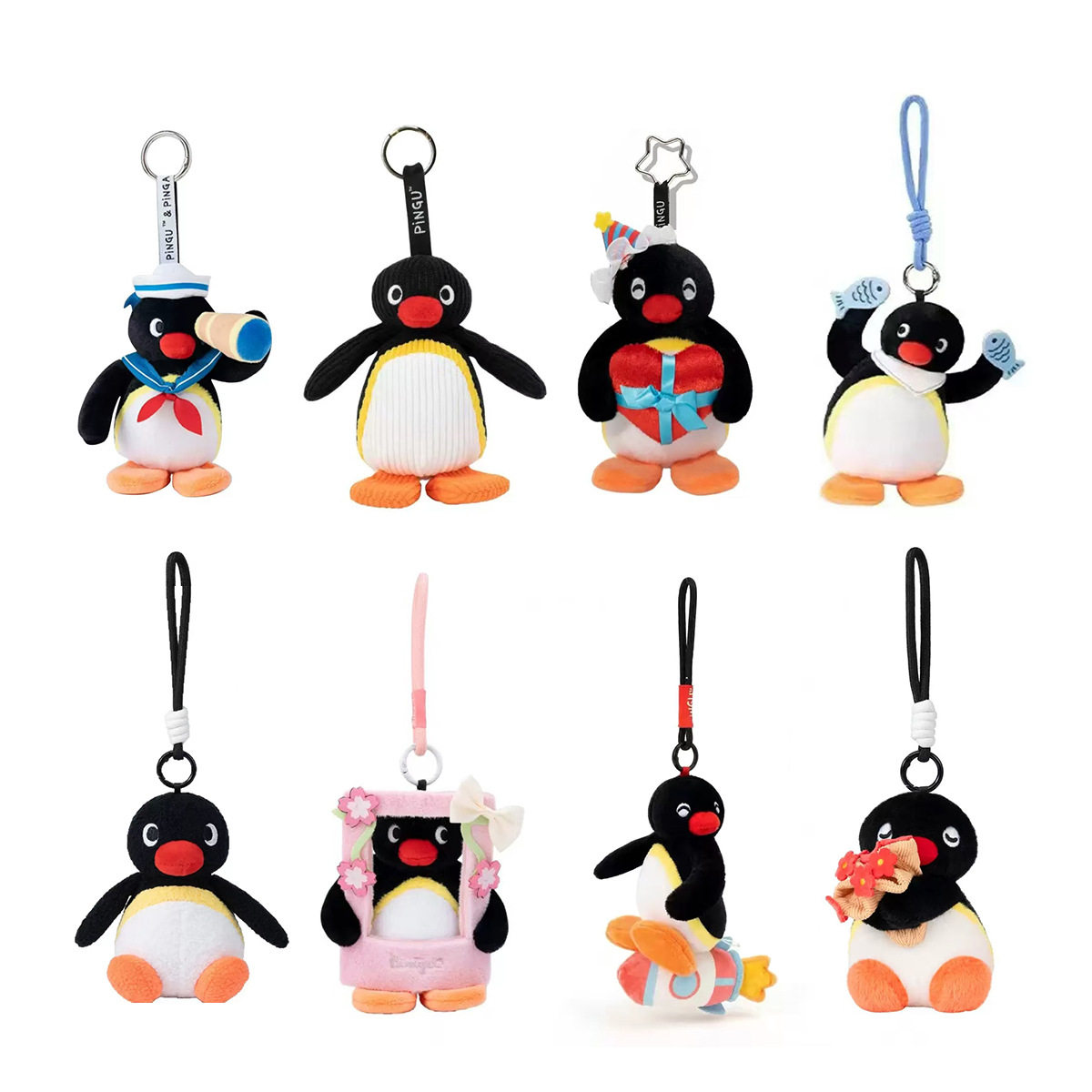 优迈正版PINGU企鹅毛绒钥匙扣图片