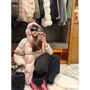 钱美西 95白鹅绒御寒黑科技蓄热轻三防泡芙羽绒服女冬小个子外套