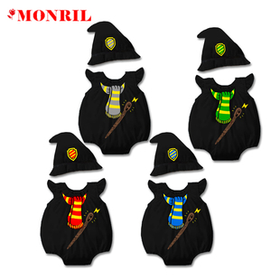 环球巫师魔法杖婴儿哈衣利COSPLAY夏学院风影城长袍波特围巾爬服