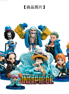 现货onepiece海贼王ZERO20周年wcf 蓝衣路飞索隆娜美手办盒蛋公仔