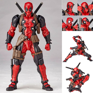 包邮山口式 No.007 漫威 美国队长 死侍万磁王 格温 可动手办模型