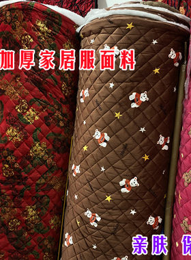 加厚夹棉夹棉加厚法兰绒服装布料
