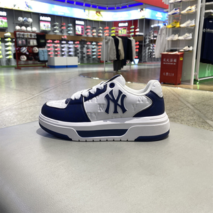 MLB男女休闲鞋印刻老花厚底增高老爹鞋春夏新款运动板鞋3ASXM075N