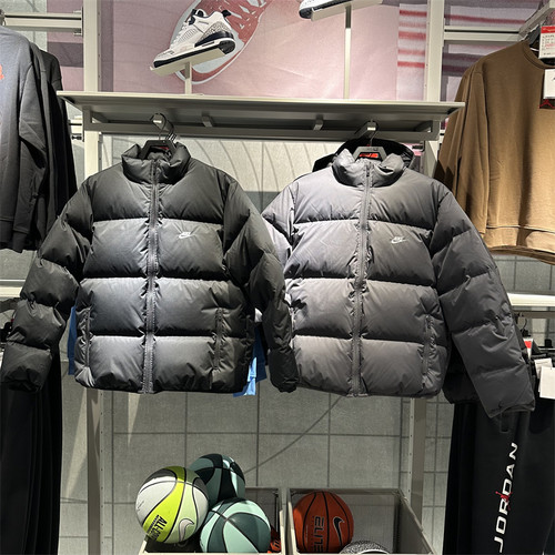 耐克男羽绒服立领外套
