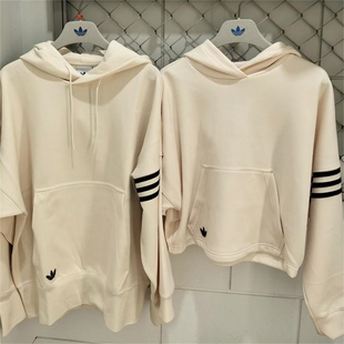 HM1870 卫衣连帽套头衫 正品 Adidas阿迪达斯三叶草男女情侣春秋新款