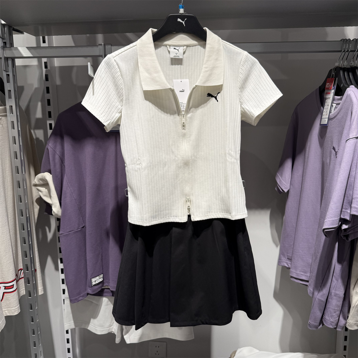 PUMA彪马女子POLO衫短袖针织开衫夏新款运动服透气翻领T恤634779