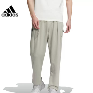 新款 正品 Adidas阿迪达斯秋季 男子休闲长裤 JE6662 宽松针织运动卫裤