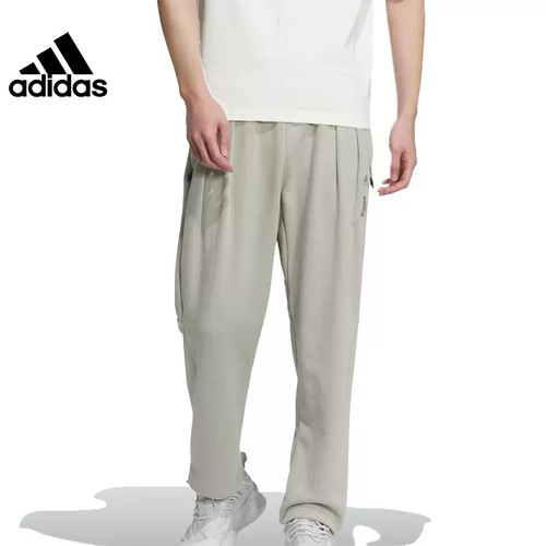 正品Adidas阿迪达斯秋季男子休闲长裤新款宽松针织运动卫裤JE6662