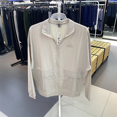 阿迪达斯男子外套休闲立领夹克