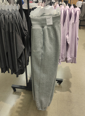 正品NIKE/耐克女子加绒长裤针织运动保暖宽松休闲束口卫裤 DQ5888