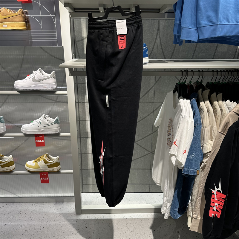 男子加绒长裤束口卫裤