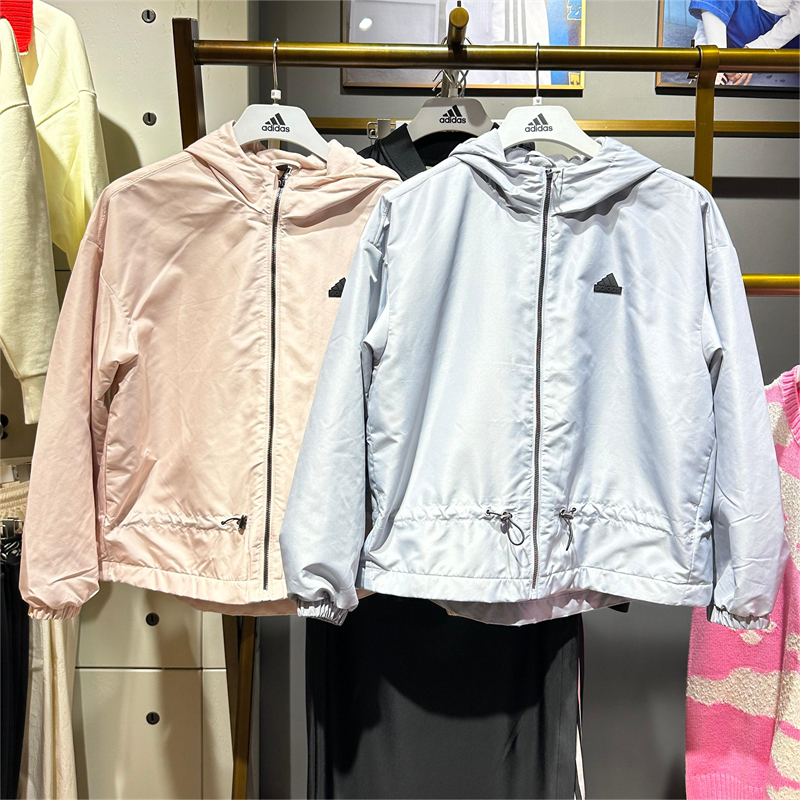 正品Adidas/阿迪达斯女子加绒外套24春季运动休闲连帽夹克 IM8813 运动服/休闲服装 运动茄克/外套 原图主图