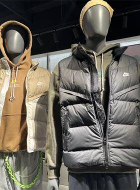 正品Nike耐克男子冬季羽绒服马甲防风保暖鸭绒背心FB8184-010-247
