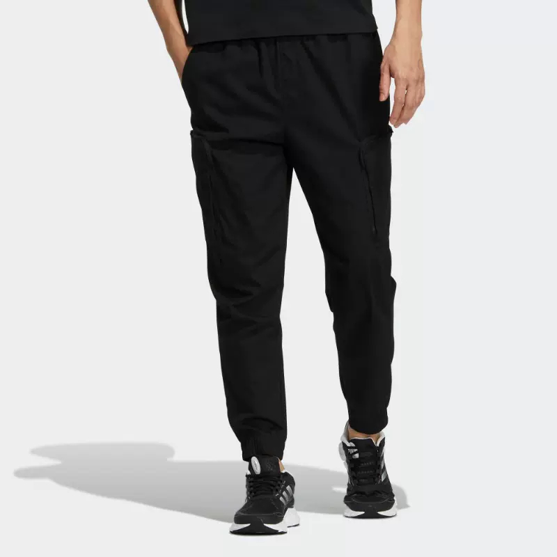 正品Adidas阿迪达斯裤子男裤秋季运动裤黑色休闲裤梭织长裤HM2989