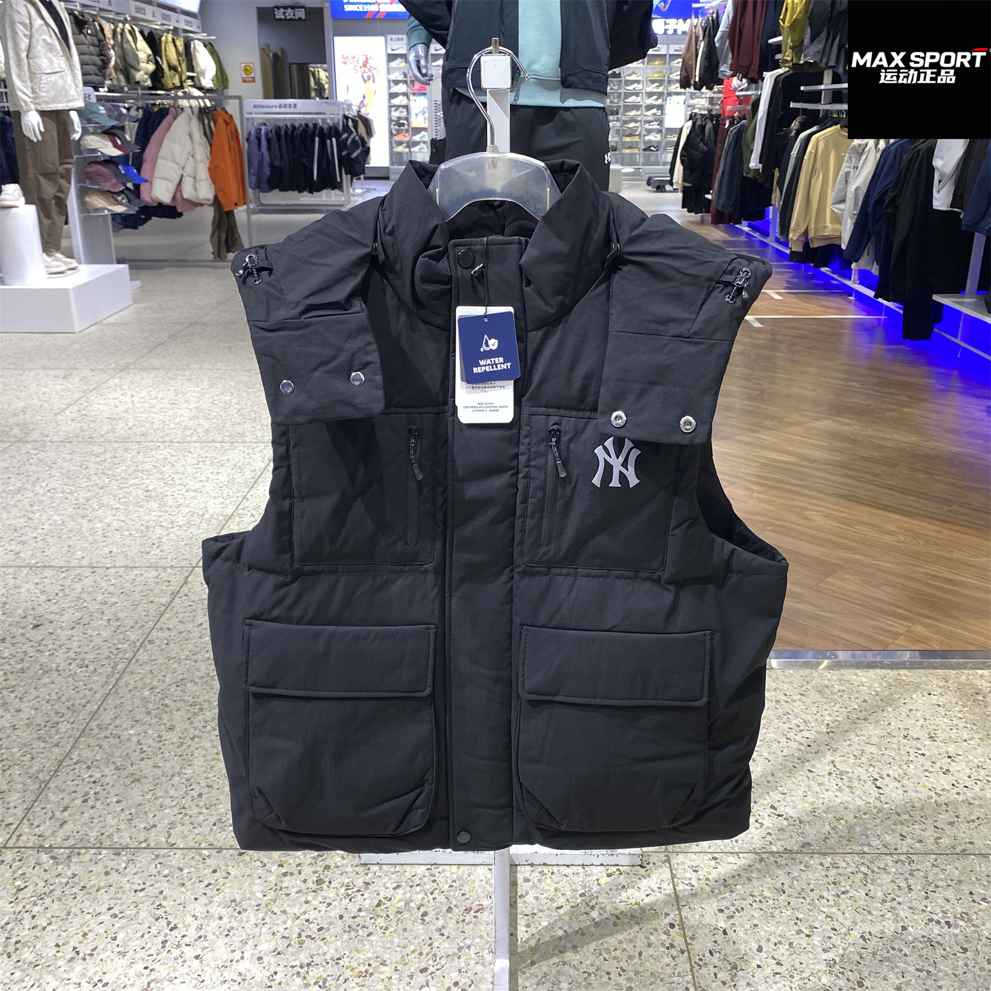 MLB男女羽绒服马甲背心