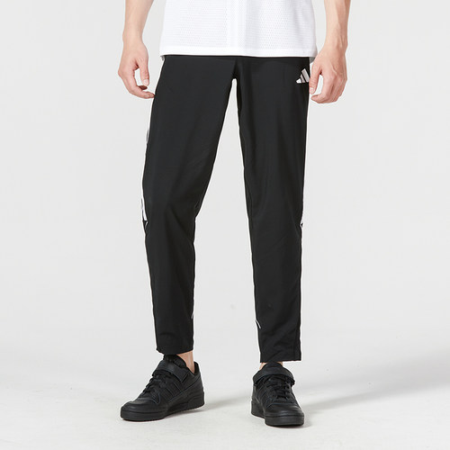 正品Adidas/阿迪达斯男子夏季新款运动训练休闲梭织长裤 IB5012