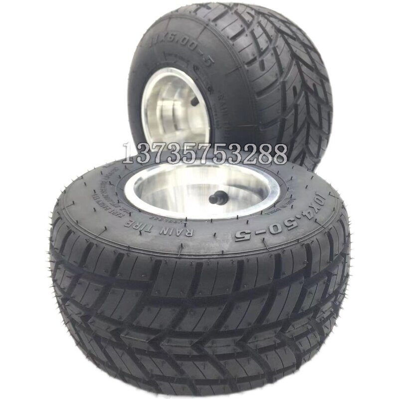 太阳风雨胎赛车卡丁车轮胎前10*4.50-5轮毂sun.f后轮胎11*7. 10-5