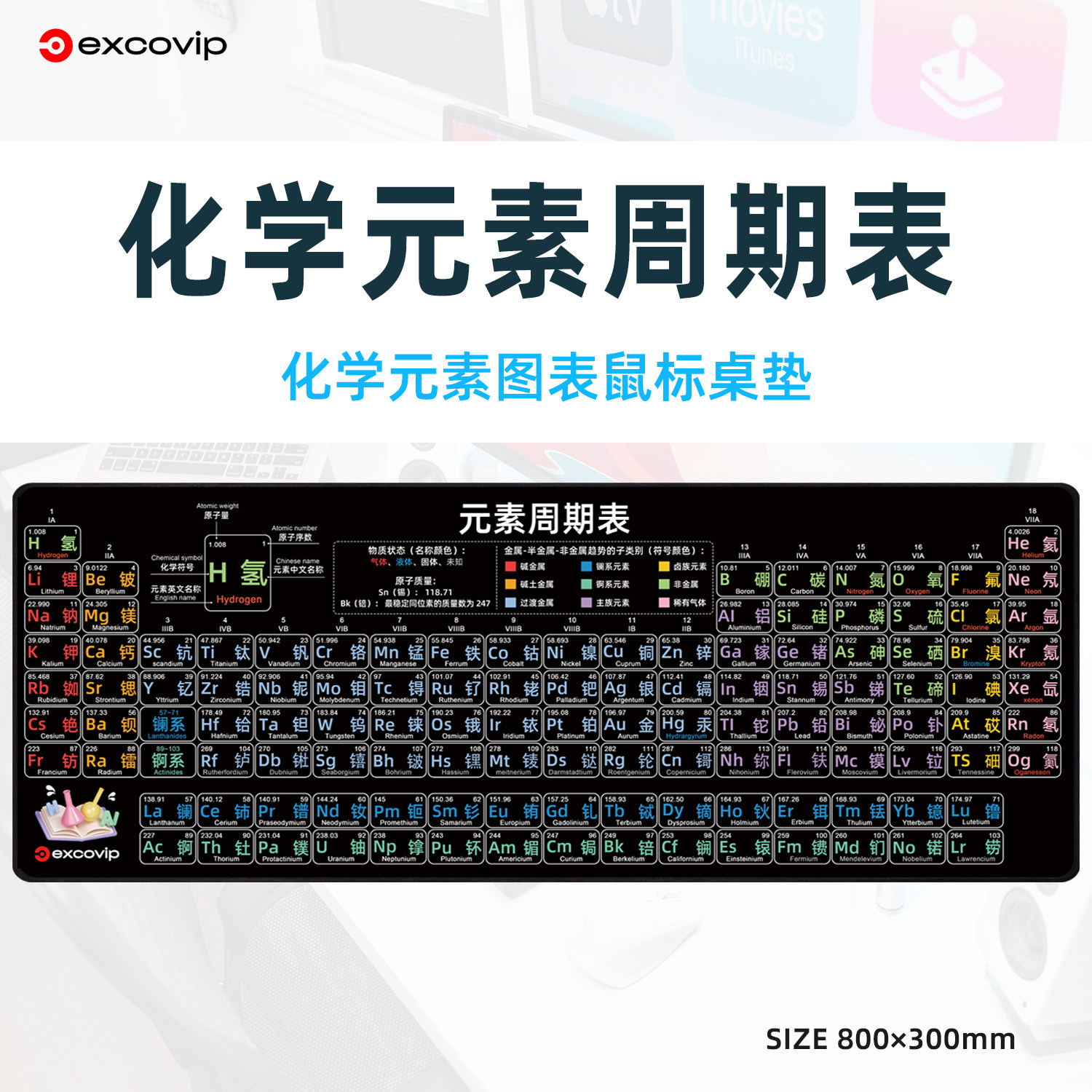 元素周期表超大号鼠标垫