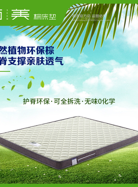栖美SEEMS5.0护脊型环保棕床垫亲肤透气面料榻榻米青少年薄床垫