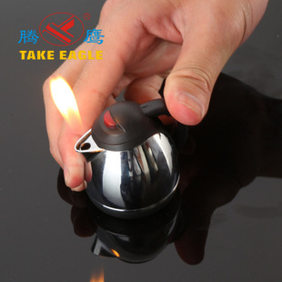 百达930电热水壶明造型打火机创意新奇特充气明火打火机夜市地摊