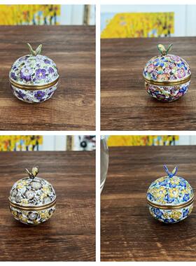 Herend海兰德赫伦匈牙利进口手绘蝴蝶香薰罐家居摆件轻奢首饰盒