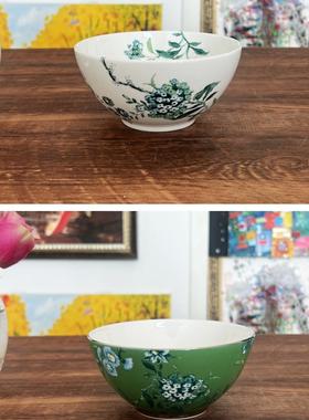 现货 Wedgwood翠玉凤凰Jasper conran 14cm白色/绿色欧式餐碗饭碗