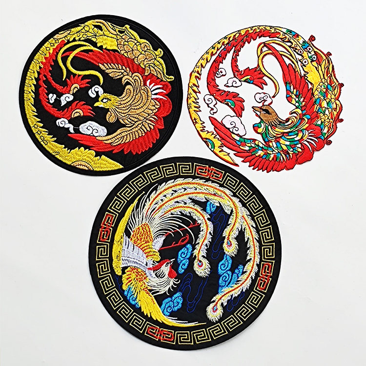 中国风刺绣龙凤凰花鸟大号布贴女破洞补丁贴衣服背包被套装饰贴花,居家布艺,布贴,淘宝优惠券,粉丝福利购,淘宝优惠卷