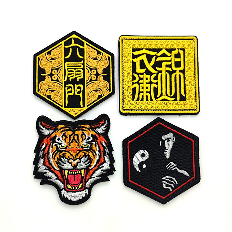 复古创意中国风刺绣魔术贴锦衣卫六扇门虎头徽章臂章背包装饰贴