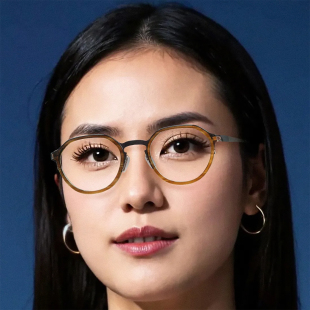 Espace眼镜框无螺丝纯钛超轻男女全框眼镜架ES2406T 日本限量Spec