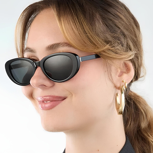 Saint M154K Laurent墨镜女椭圆形窄框胶囊系列圣罗兰YSL太阳镜SL