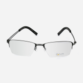日本ONBEAT眼镜框男近视斯文商务大脸超轻半框加宽纯钛眼镜架D005