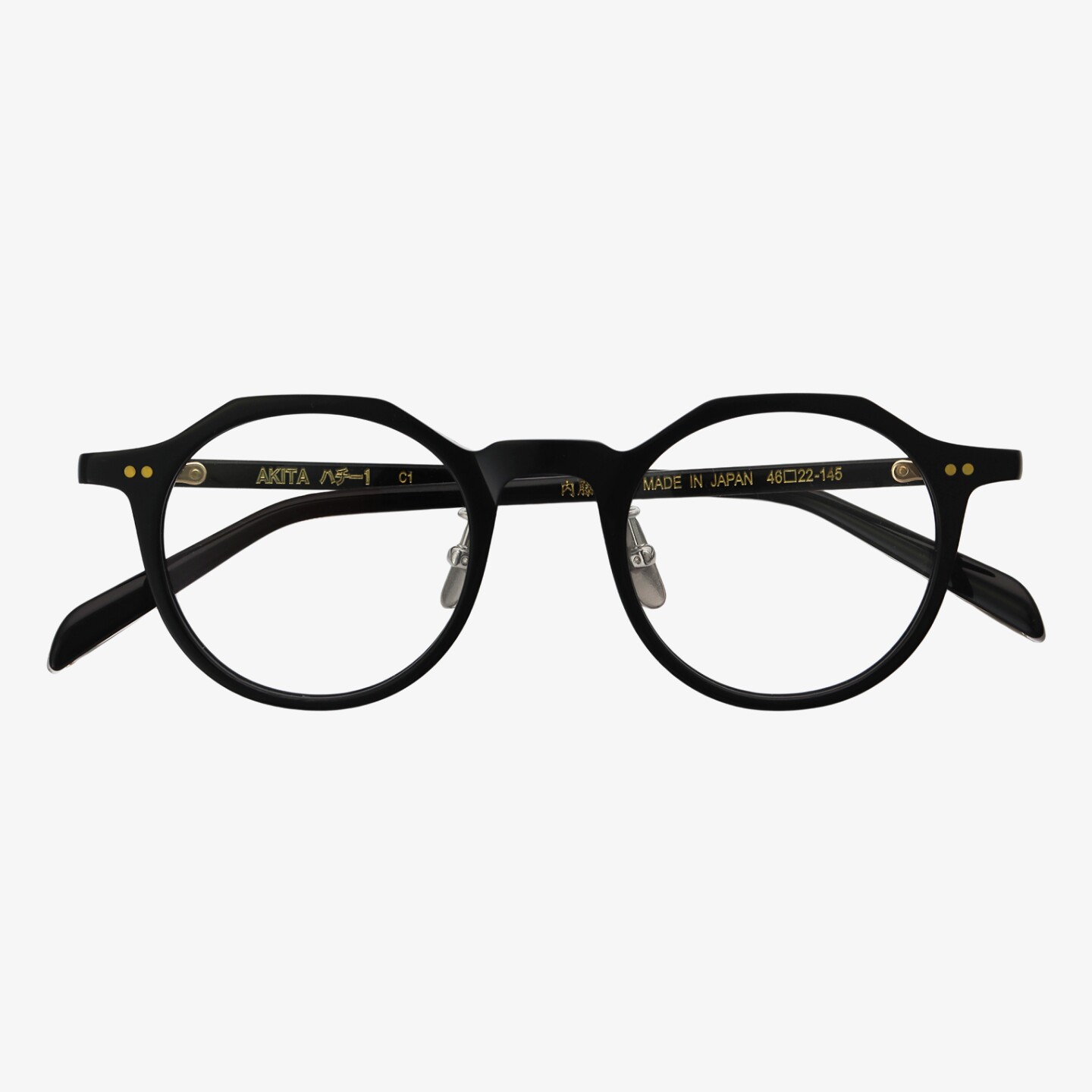 日本限量内藤俊夫作眼镜框46mm超轻小框男女款高度数眼镜架ハチ-1