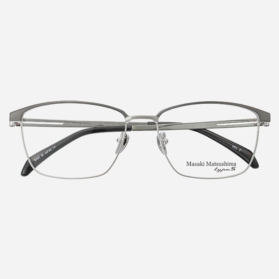 日本MASAKI商务复古纯钛方框眼镜