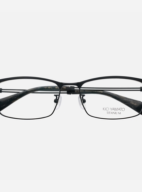 kio yamato日本手工眼镜框男大脸复古方框斯文纯钛超轻眼镜架487