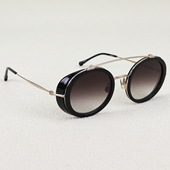 日本MATSUDA松田墨镜复古双梁圆框男女款 超轻纯钛小脸太阳镜M3155