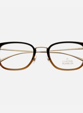 CF日本手工眼镜框女近视可配全框复古黑色男士纯钛超轻眼镜架642