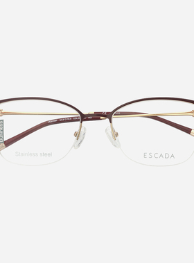 ESCADA艾斯卡达眼镜框女近视不锈钢半框大脸气质超轻金边眼镜架68