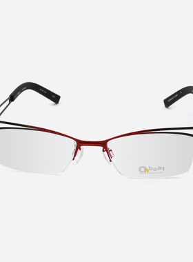 日本ONBEAT手工眼镜框男近视纯钛超轻大脸商务半框斯文眼镜架440H