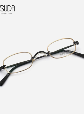 日本MATSUDA松田手工眼镜框男复古超轻金丝高度数近视眼镜架10211