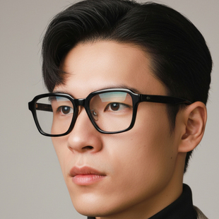 全框板材复古方形近视眼镜架8303 日本限量Chiyoko眼镜框手工男士