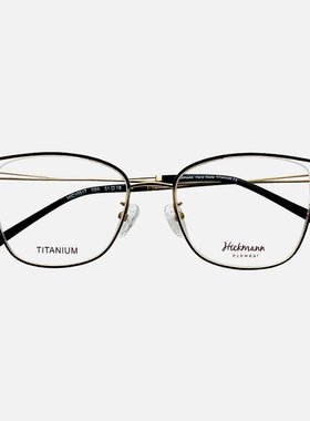 Hickmann海歌漫眼镜框女近视蝶形猫眼街拍超轻时尚纯钛眼镜架1051