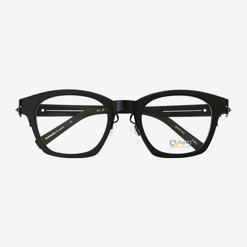 日本ONBEAT手工眼镜框男纯钛超轻商务复古全框设计大脸眼镜架762H