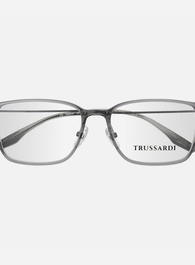 Trussardi杜鲁萨迪眼镜框男纯钛超轻透明全框商务大脸眼镜架6036
