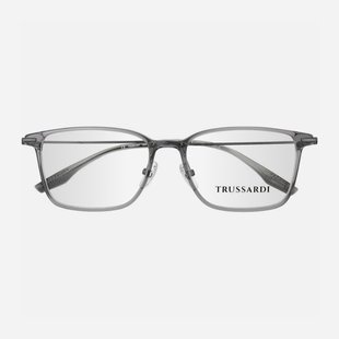 Trussardi杜鲁萨迪眼镜框男纯钛超轻透明全框商务大脸眼镜架6036