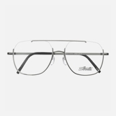 诗乐眼镜框男魏大勋同款 纯钛超轻飞行员复古大脸无螺丝眼镜架5570