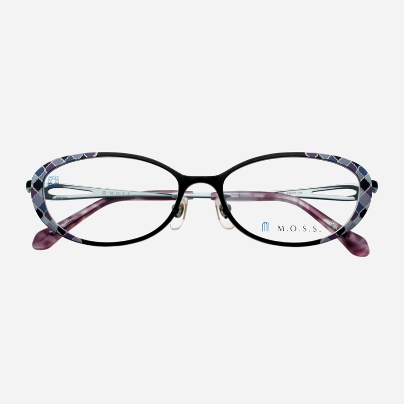 MOSS日本手工眼镜框女近视可配小脸纯钛超轻气质个性眼镜架08SI