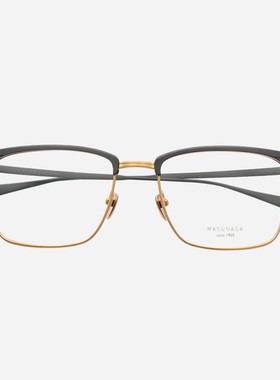日本Masunaga增永眼镜框男纯钛超轻复古眉框商务男款眼镜架SWING